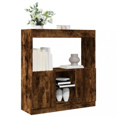vidaXL Dulap &icirc;nalt, stejar fumuriu, 92x33x100 cm, lemn prelucrat 855128