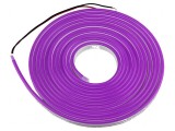 Bandă LED NEON mov 2835, 120 LED/m, 6mm, IP65, 8W/m, 12mm