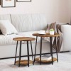 VidaXL Set măsuțe laterale 2 pcs Lemn vechi și Negru 50 x 50 x 51 cm 869706