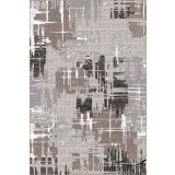 Covor Model Mira 24037-123, Marime 50 x 80 cm, Gri, Maro, Inaltime Fir 6 mm, Antialergic, Polipropilena, Living, Dormitor, Sufragerie, Birou