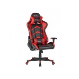 Scaun gaming GN90 Indianapolis, suport lombar, perna tetiera, cotiere reglabile, rotativ, mecanism multiblock, 150 kg, negru/rosu