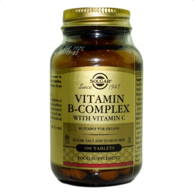 VITAMIN B-COMPLEX WITH VIT.C 100tabs SOLGAR foto