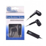 CASTI HANDSFREE EXCLUSIV LINE JAK 3.5MM NEGRU