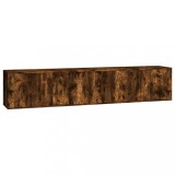 Cumpara ieftin Dulapuri TV montate pe perete 2 buc stejar afumat 100x34,5x40cm
