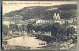 AD 489 C. P. VECHE -LA LOUVESC(ARDECHE) -LE LAC DU GRAND LIEU ET VUE... -FRANTA, Circulata, Printata