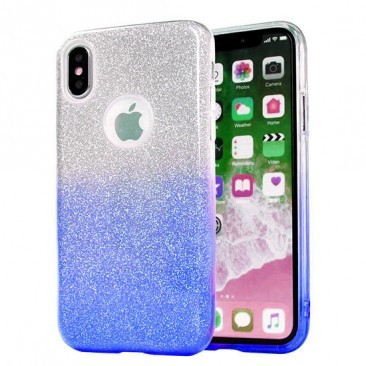 HUSA JELLY COLOR BLING APPLE IPHONE XS MAX ALBASTRU foto
