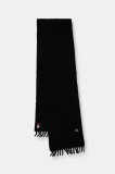 Tommy Jeans eșarfă cu l&acirc;nă culoarea negru, uni, AW0AW17903