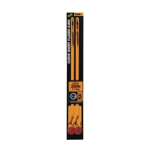 Carlige Legate Fox Edges Curve Short Fluoro D-Rig Nr 2 - 30lb Illusion x 2buc foto