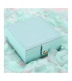 Cutie pentru bijuterii 12 x 12 x 5 cm-Culoare Verde, Oem