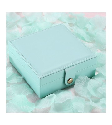 Cutie pentru bijuterii 12 x 12 x 5 cm-Culoare Verde foto