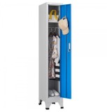 Vestiar metalic Premium cu picioare 1 usa color albastru 300x450x1920 mm (LxlxH), neasamblat, Extra Plus