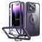 Husa MagSafe pentru Apple iPhone 14 Pro Max, ESR, Shock Armor Kickstand, Mov Transparenta