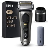 Aparat de ras, Braun Series 9 PRO+ 9575cc Wet &amp;amp; Dry, Gri/Negru