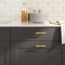 vidaXL M&acirc;nere de dulap, 10 buc., auriu, 64 mm, oțel inoxidabil 155356