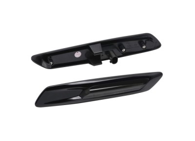 Set lampa semnalizare laterala BMW Seria 5 (F10/F11), 2011-2013, partea stanga, LED; negru rim, fumuriu; TUNING, foto