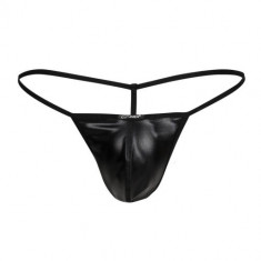 C4M G-String Black Leatherette Small foto