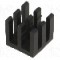 Radiator extrudat, aluminiu, 10mm x 10mm, neagra, FISCHER ELEKTRONIK - ICK BGA 10 X 10 X 10