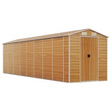Cumpara ieftin Sopron de gradina, maro deschis, 191x725x198 cm otel galvanizat