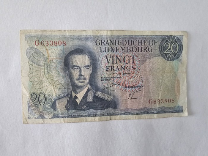 Luxemburg 20 Francs 1966