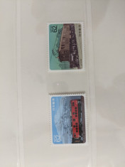 japonia - Timbre trenuri, locomotive, cai ferate, nestampilate MNH foto