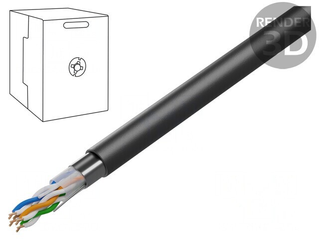 Cablu F/UTP Cat5e 305m Negru