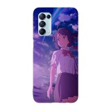 Husa compatibila cu Oppo A74 5G, Viceversa, model Mitsuha Your Name, Silicon, TPU, Transparent, Carcasa