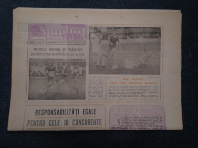 ZIARUL SPORTUL SUPLIMENT FOTBAL 8 AUGUST 1986 foto