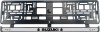 Set 2 bucati, suport numar inmatriculare Suzuki Dark, Autohelix MSA