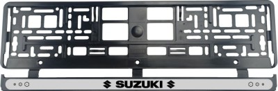 Set 2 bucati, suport numar inmatriculare Suzuki Dark foto