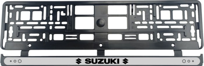 Set 2 bucati, suport numar inmatriculare Suzuki Dark