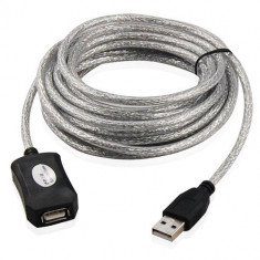 Cablu prelungitor USB activ, USB A, tata-USB A mama, 10m - 128179 foto