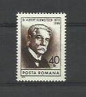 Romania MNH 1974 - Aniversari III (uzuale) Dr. Albert Schweitzer - LP 869 foto