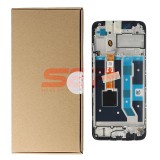 Display LCD Touchscreen cu Rama Original OPPO A17 A17K Negru Service Pack (CPH2471, CPH2477)