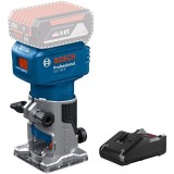 Bosch GLF 18V-8 + GAL 18V-40 - Masina de frezat fara acumulatori Li-Ion 18 V - Ah 6 6.35 8 mm + Incarcator acumulatori