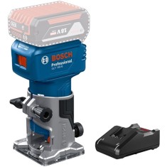 Bosch GLF 18V-8 + GAL 18V-40 - Masina de frezat fara acumulatori Li-Ion 18 V - Ah 6 6.35 8 mm + Incarcator acumulatori