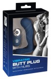 Cumpara ieftin Vibrating Butt Plug (11,7 cm) - Vibrator canelat pentru prostata si bara punctata pentru perineu