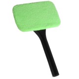 Cumpara ieftin Stergator auto pentru parbriz, geamuri, din microfibra si plastic, laveta detasabila, maner ergonomic, verde