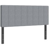 HOMCOM Tăblie reglabilă &icirc;n 3 trepte tăblie tapițată cu picioare metalice aspect in pentru dormitor 160x10x106/116/126 cm Gri | Aosom Romania