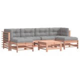 Set mobilier de gradina cu perne, 7 piese, lemn masiv douglas