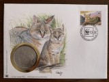 Tajikistan - feline - FDC cu medalie, fauna wwf