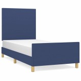 Cumpara ieftin Cadru pat fara saltea tesatura albastra 90x200 cm