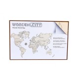 Harta lumii puzzle 3D de perete (L), Wooden City