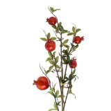Ramura Decorativa de Craciun Rodie cu Frunze Verzi &amp; Rodii 96cm