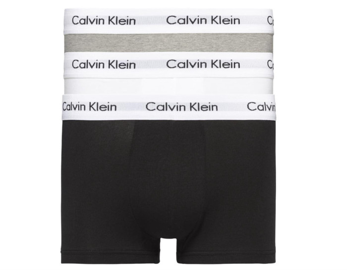 Boxeri Calvin Klein pentru barbati, pachet de 3, negru, gri si alb, Marimea L (91-97cm) - NOU