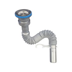 Sifon flexibil profesional cu cap mic, gri, 1&quot;1/2 - 40 mm