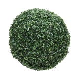Minge decorativa artificiala verde cu frunze tip buxus 20cm