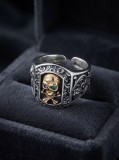 Cumpara ieftin Inel Sigiliu din Argint 925 Gothic Skull Roses , Caracter Puternic E i Detalii de Lux
