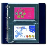 Set 5 folii pentru seturi de monede, Compact A4, cu 2 buzunare de 170 x 140 mm
