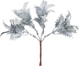 Crenguta decorativa ilex argintie MagicHome, 14 cm, pentru Craciun