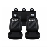 Set Huse Scaune Universale Nero Negru Personalizate cu Dacia